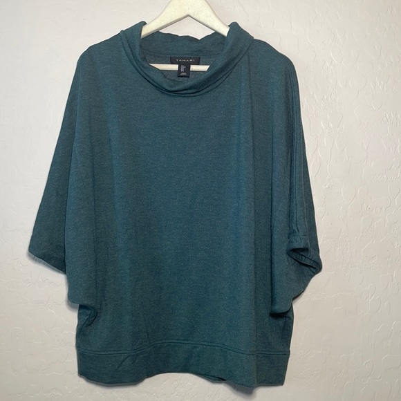 Deep Green Oversized Bat Wing Poncho sz L - Picture 1 of 4